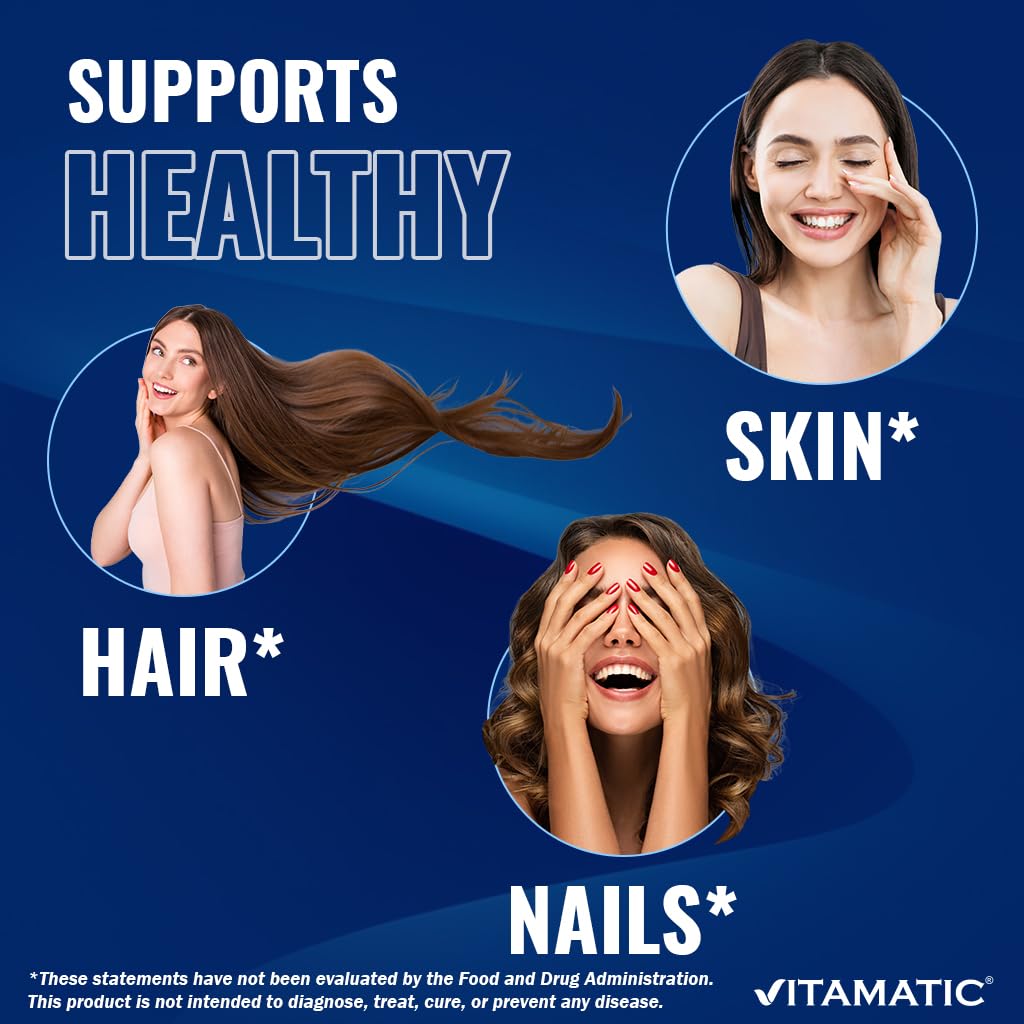 Etiqueta Vitamatic Biotina con ingredientes