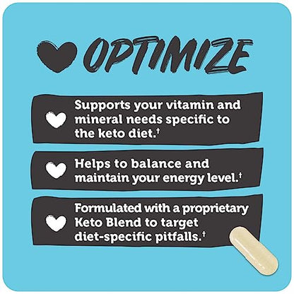 Vitamin Bounty etiqueta con información nutricional keto