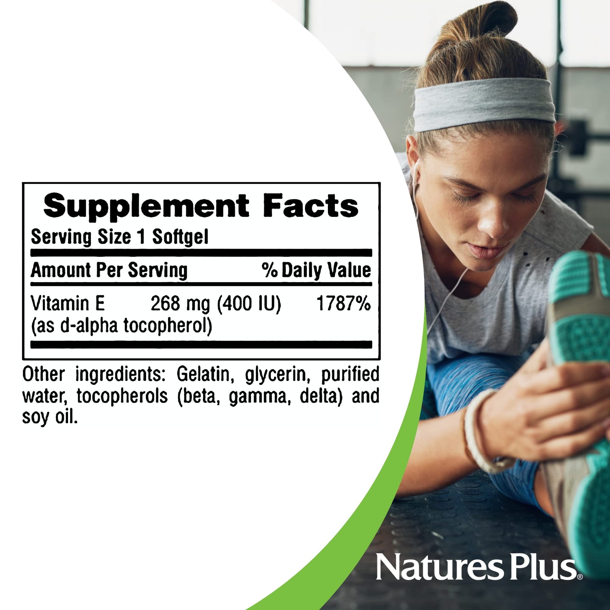Etiqueta vitamina E NaturesPlus 400 UI