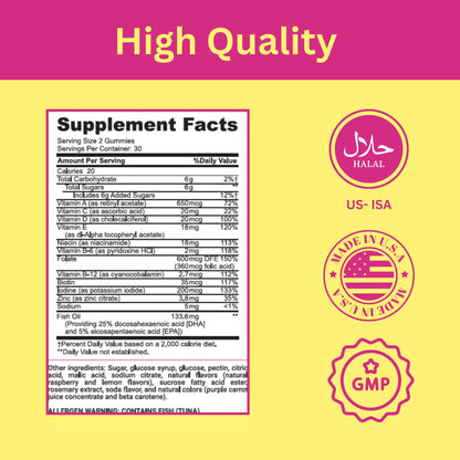 Etiqueta vitaminas prenatales halal Greenfield Nutritions