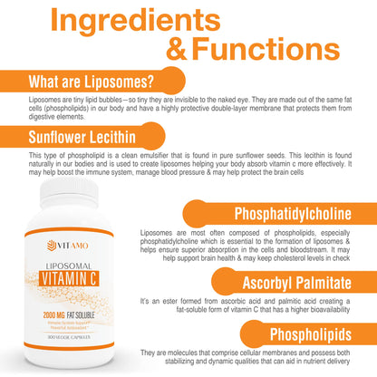 Etiqueta Vitamo vitamina c liposomal alta potencia