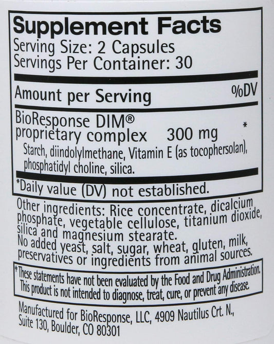 Etiquetas de los ingredientes de BioResponse DIM