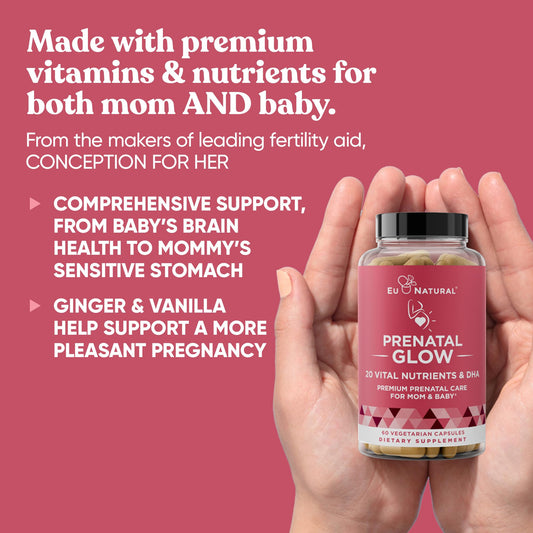 Frasco Eu Natural paquete prenatal multivitaminas y probióticos para mamá