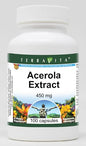 Extracto Acerola 450 mg TerraVita suplemento 100 cápsulas botella