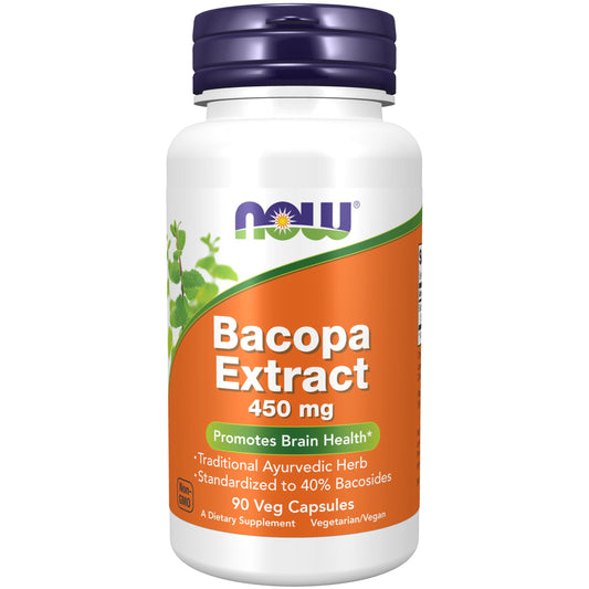 Bote de extracto de Bacopa 450 mg Now Foods