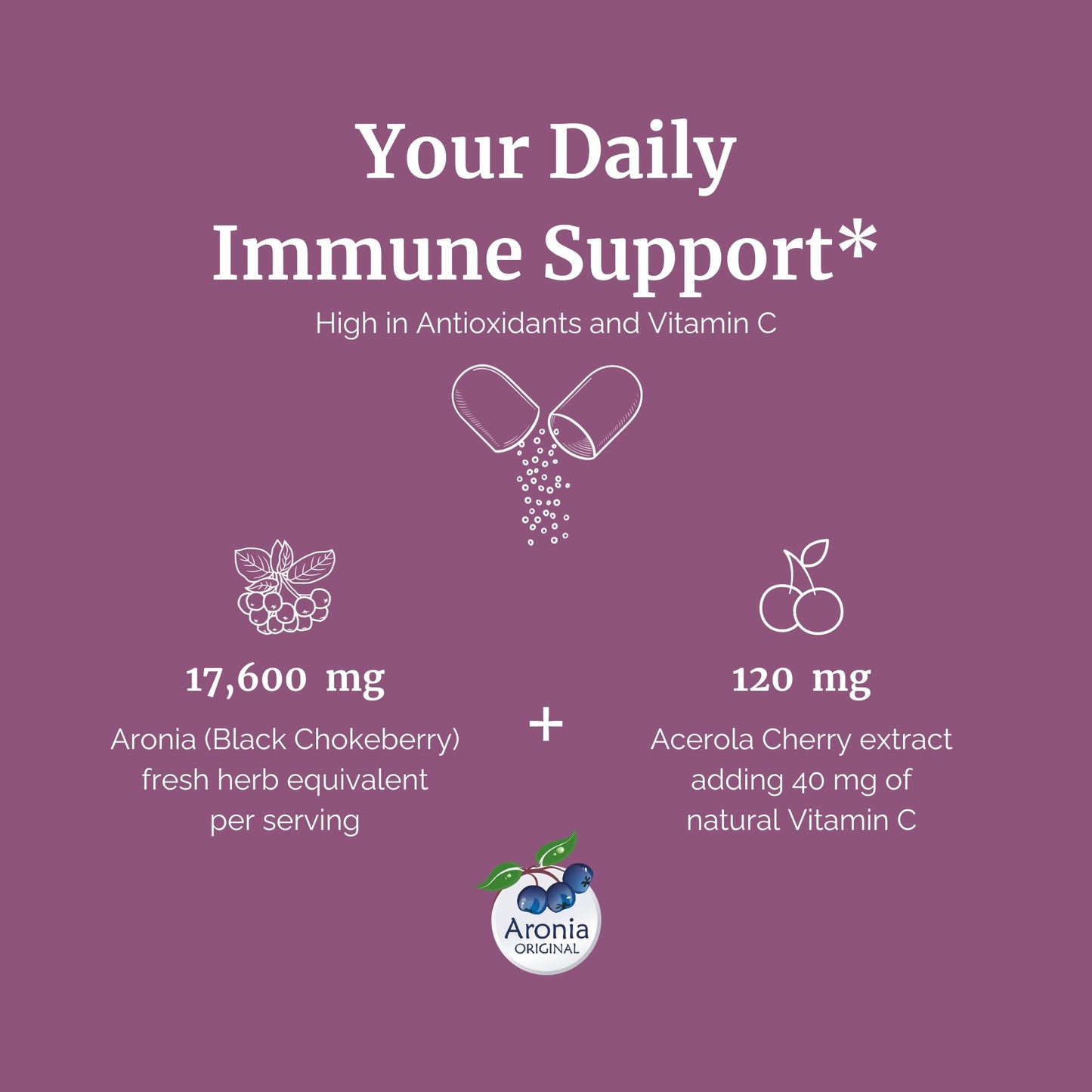 Extracto concentrado de bayas aronia para salud inmune