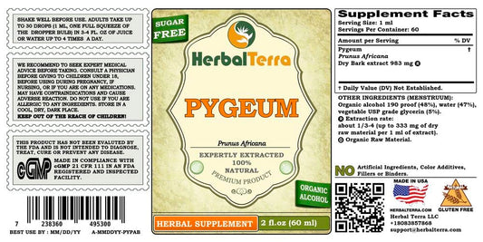 Extracto concentrado orgánico de corteza de cereza africana pygeum 5 botellas