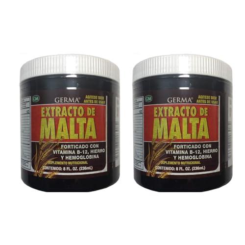 Extracto de malta Germa botella 8 oz con vitamina B-12 e hierro