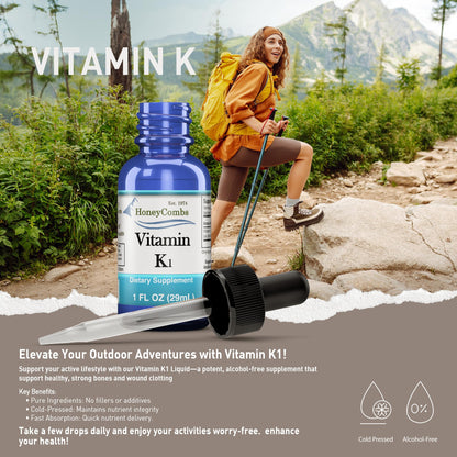 Extracto líquido de vitamina K1 HoneyCombs para uso vegano