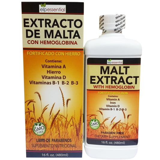 Frasco de extracto de malta con hemoglobina 480ml