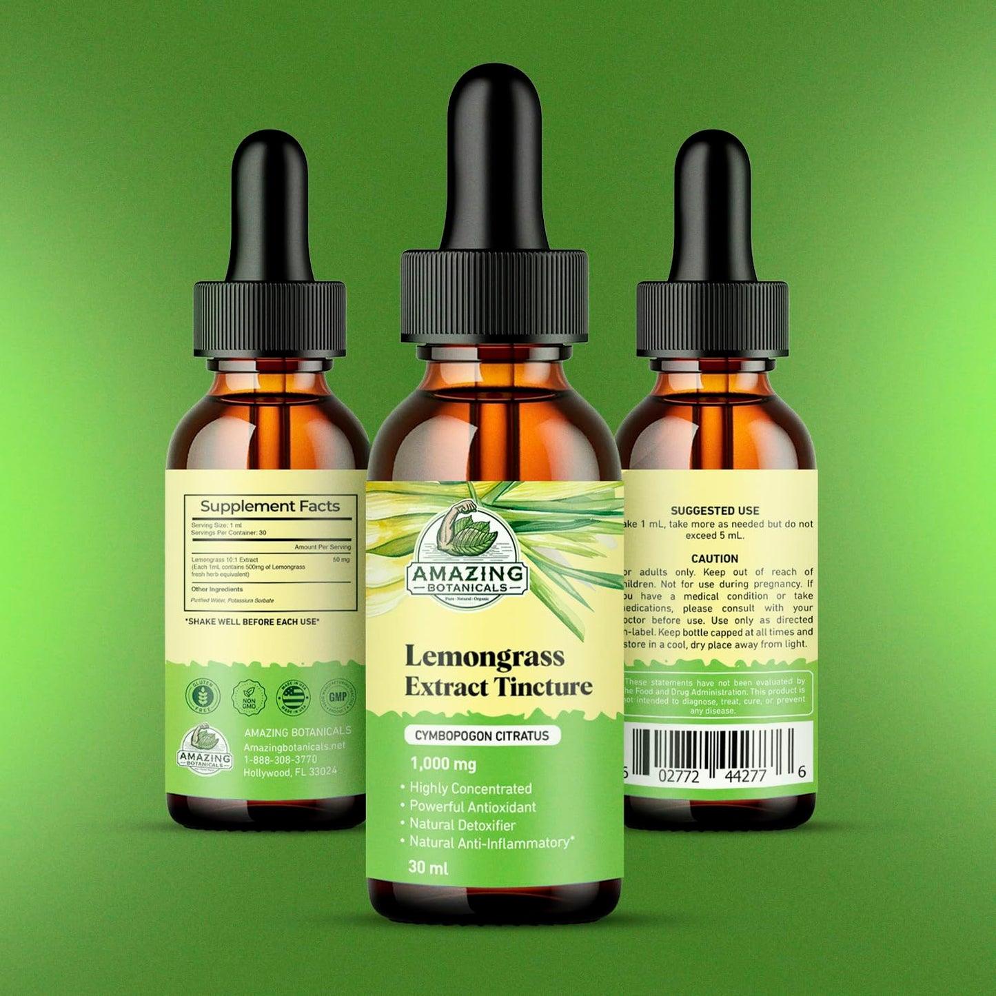 Extracto orgánico de hierba de limón Amazing Botanicals