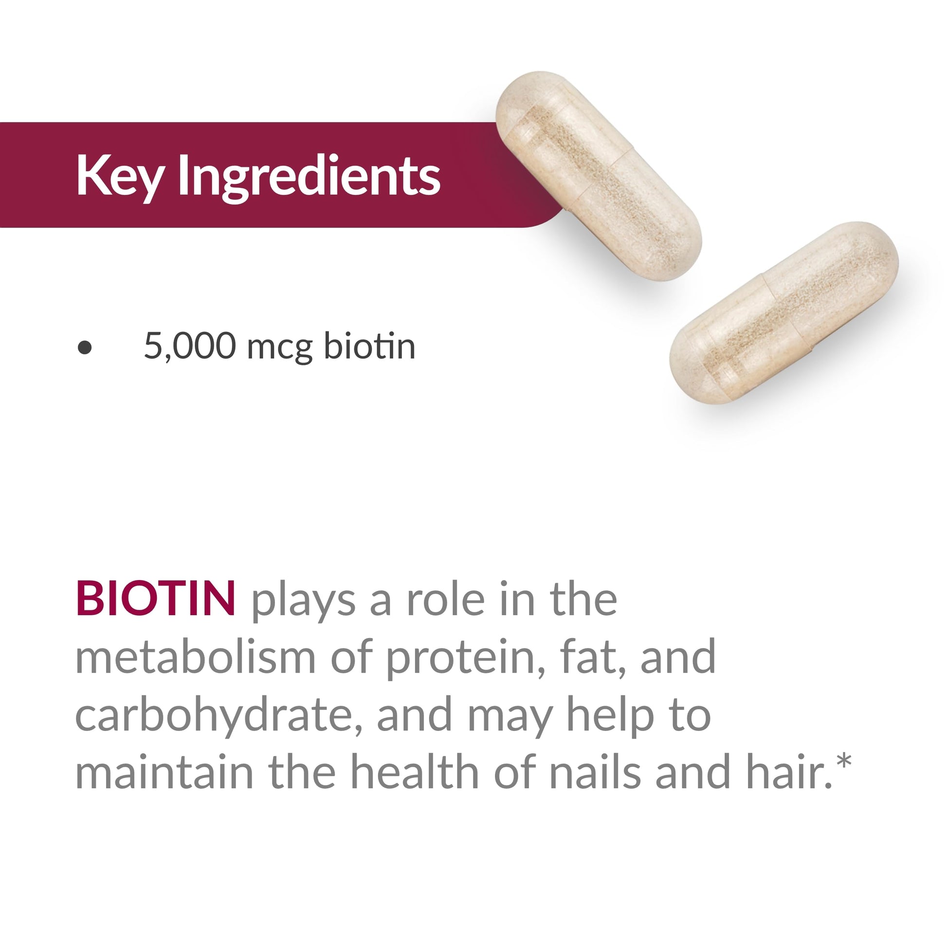 Fácil digestión: mini cápsulas de biotina