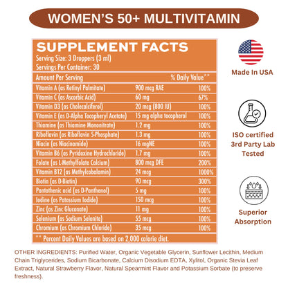 Factores nutricionales clave en multivitamínico