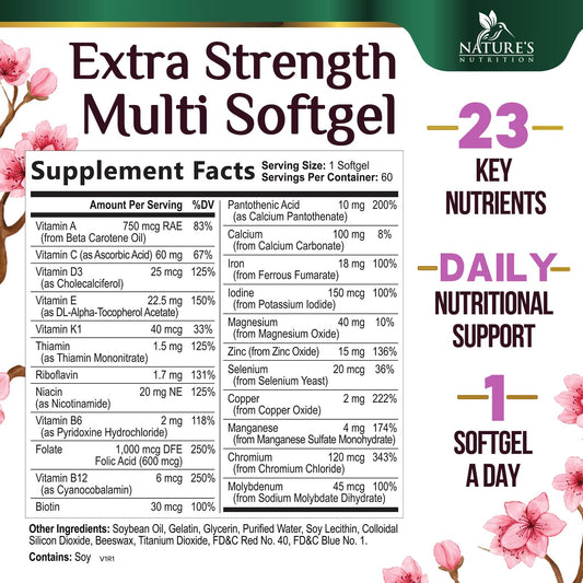Factores nutricionales de multivitaminas para mujeres