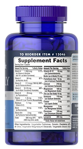 Factores nutricionales multivitaminas Puritan's Pride