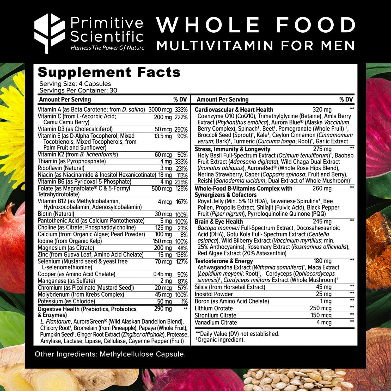 Factores nutricionales, multivitaminas whole food