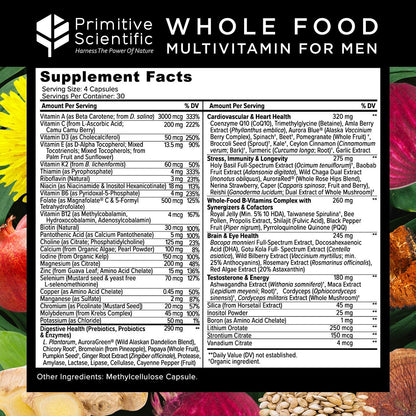 Factores nutricionales, multivitaminas whole food