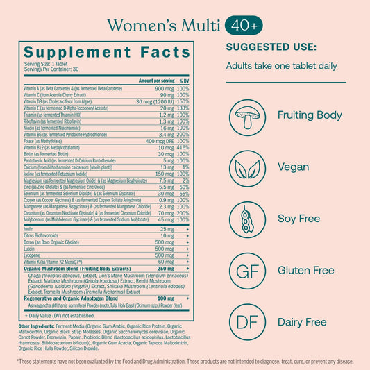 Factores de suplemento multivitamínico True Grace para mujeres 40+