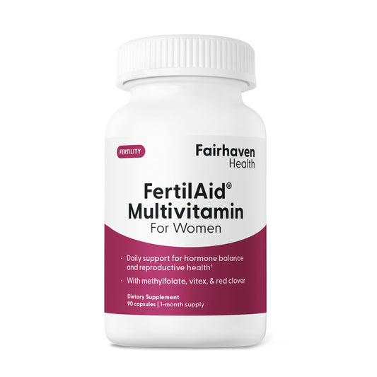 Fairhaven Health FertilAid suplemento fertilidad prenatal mujeres 90 cápsulas veganas