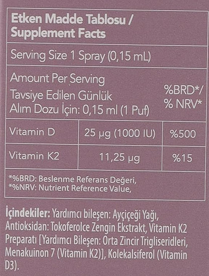 FARMASi Nutriplus spray vitamina D3 y K2 detalle atomizador