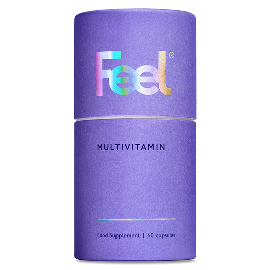 Frasco FEEL Multivitaminas 60 cápsulas para bienestar diario