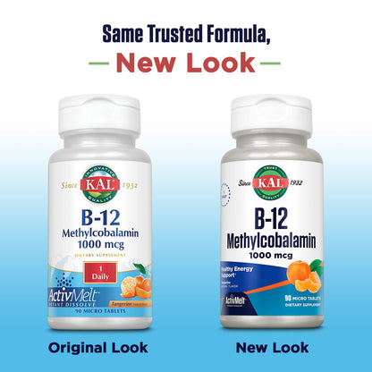 Filtro frontal KAL B12 Active Methylcobalamin 90 tablets