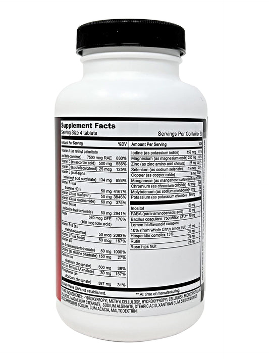 Fit Tabs independiente Fitness multivitaminas diarias