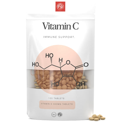 Fitness Health Tabletas Vitamina C 500mg frasco 120 unidades