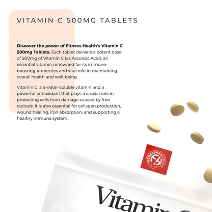 Fitness Health Vitamina C 500mg información nutricional etiqueta