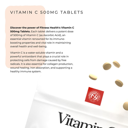 Fitness Health Vitamina C 500mg información nutricional etiqueta