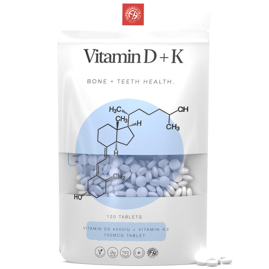 Fitness Health Vitamina D3 K2 120 tabletas sin gluten