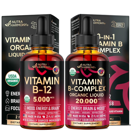 Flacon Nutraharmony gotas orgánicas de vitamina B
