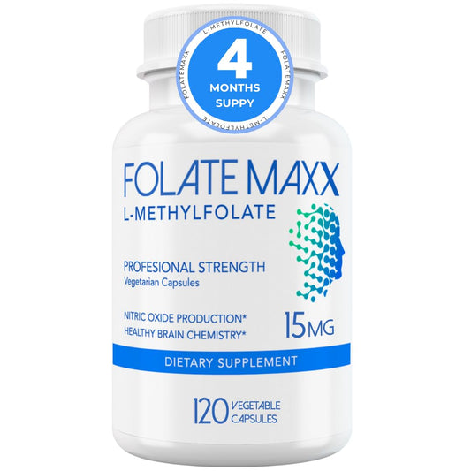 FOLATE MAXX l-metilfolato suplemento 15mg 120 cápsulas