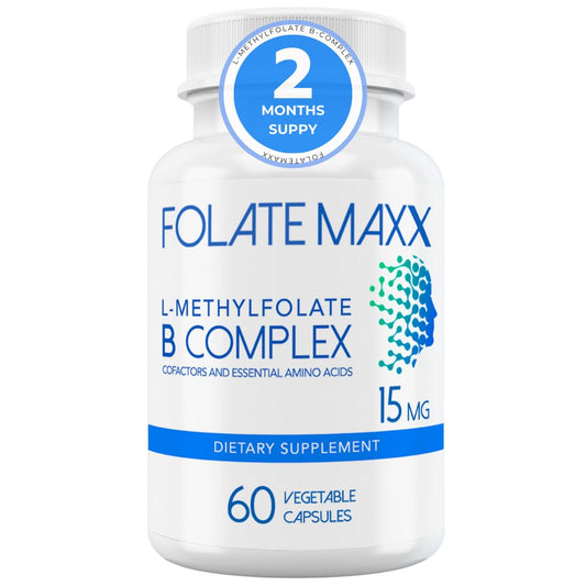 FolateMaxx L-metilfolato B12 B6 complejo B activo 60 cápsulas