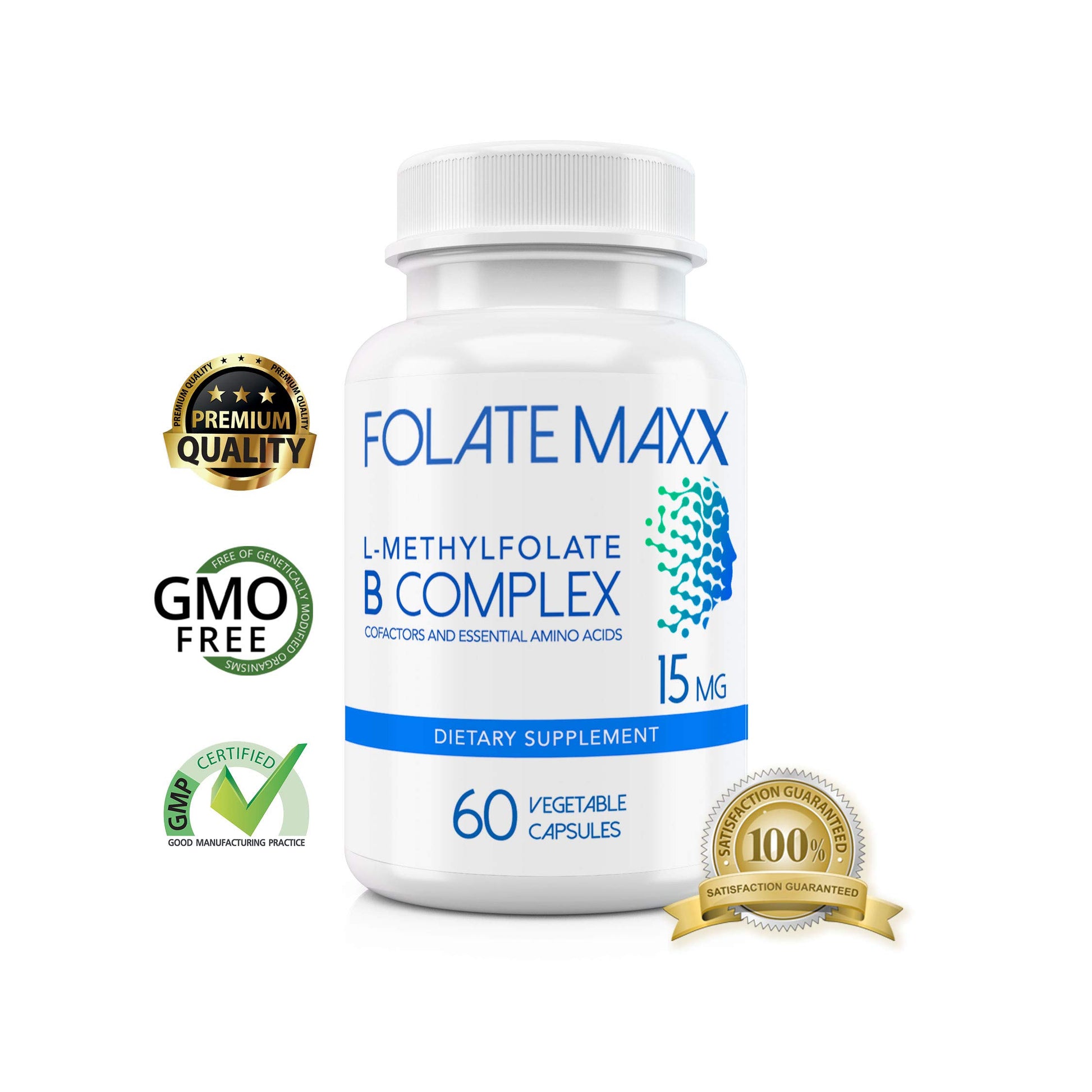 FolateMaxx suplemento complejo B activo sin rellenos ni OGM