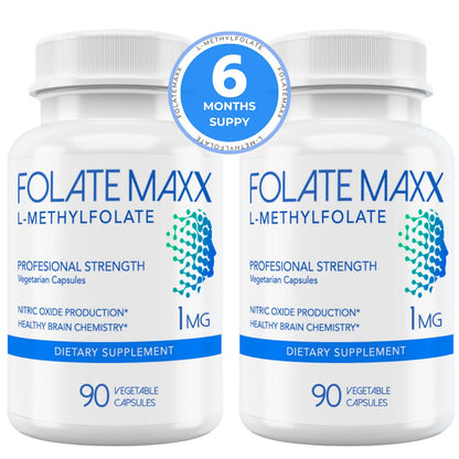 FolateMaxx suplemento L-Metilfolato 180 cápsulas veganas