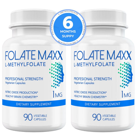 FolateMaxx suplemento L-Metilfolato 180 cápsulas veganas