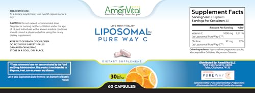 Folletos producto vitamina C liposomal AmeriVital 60 unidades