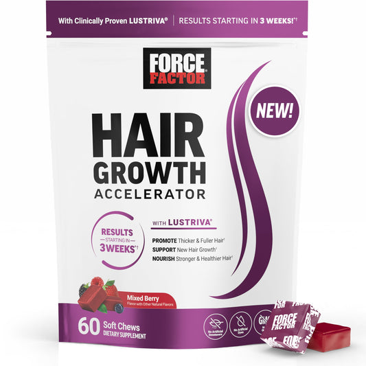 Force Factor gomitas para crecimiento cabello sabor bayas