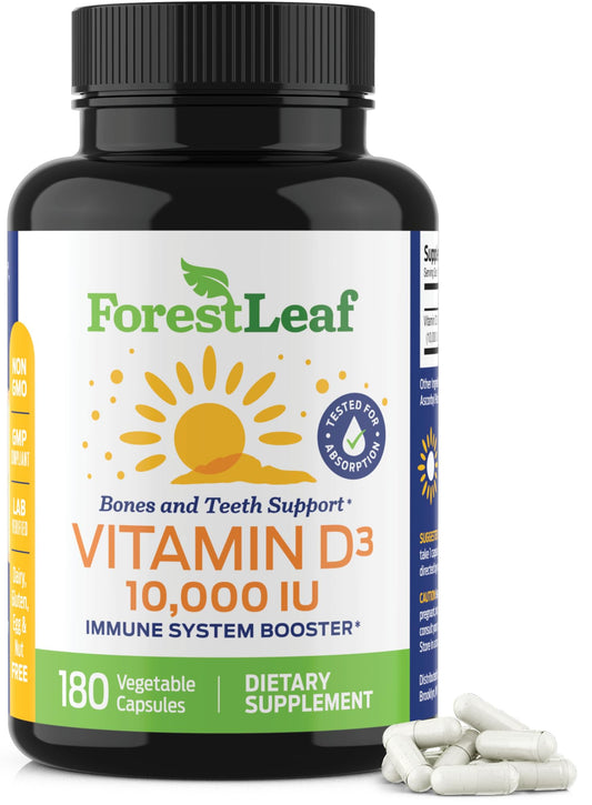 ForestLeaf vitamina d3 suplemento alta potencia envase frontal