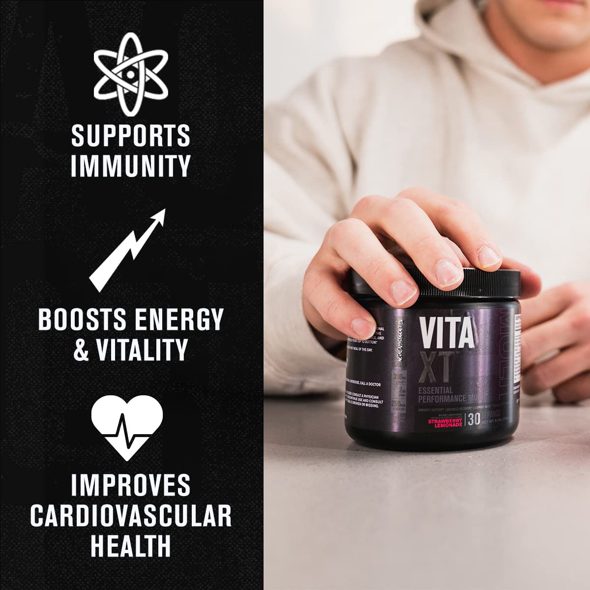 Fórmula avanzada de Vita XT multivitamina, energizante y de apoyo al sistema inmunológico.