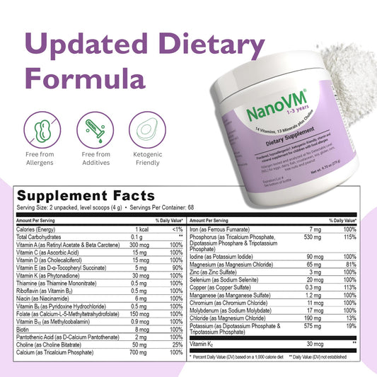 Fórmula dietética NanoVM actualizada