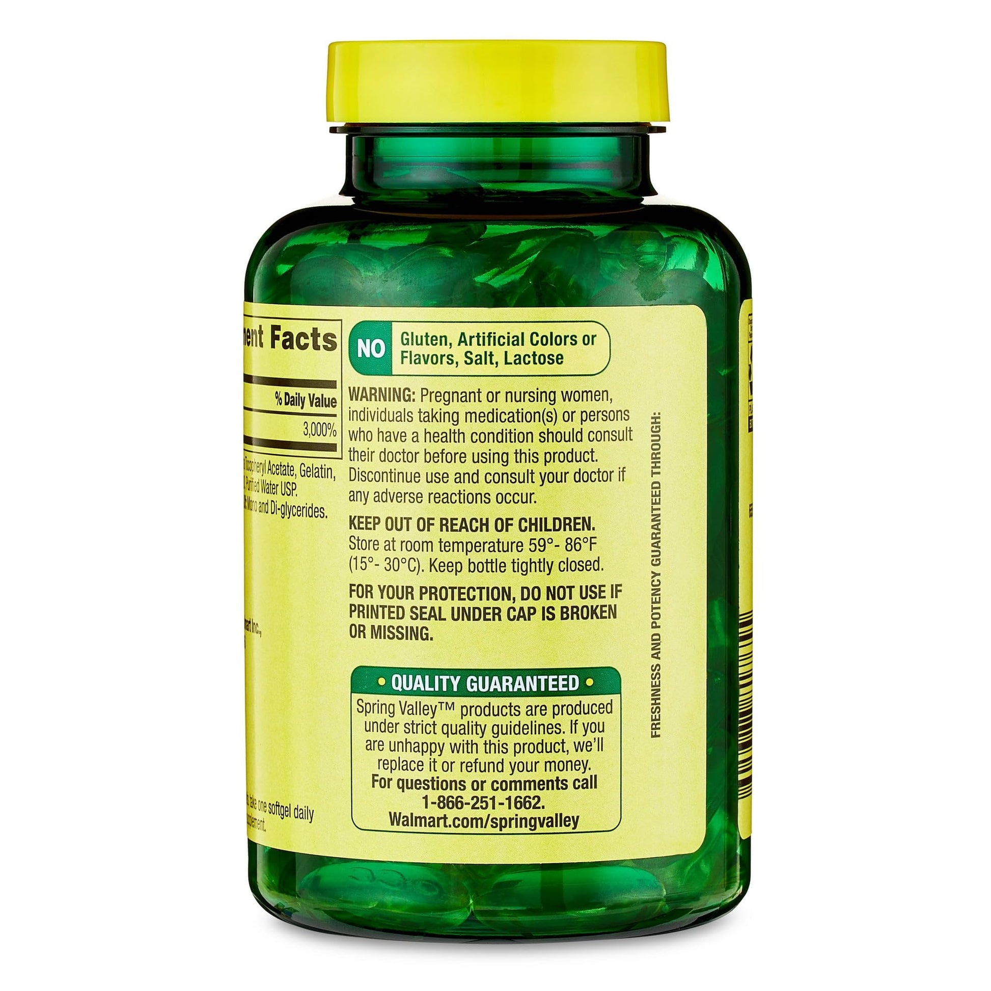 Fórmula extra fuerte vitamina E Spring Valley 100 cápsulas blister