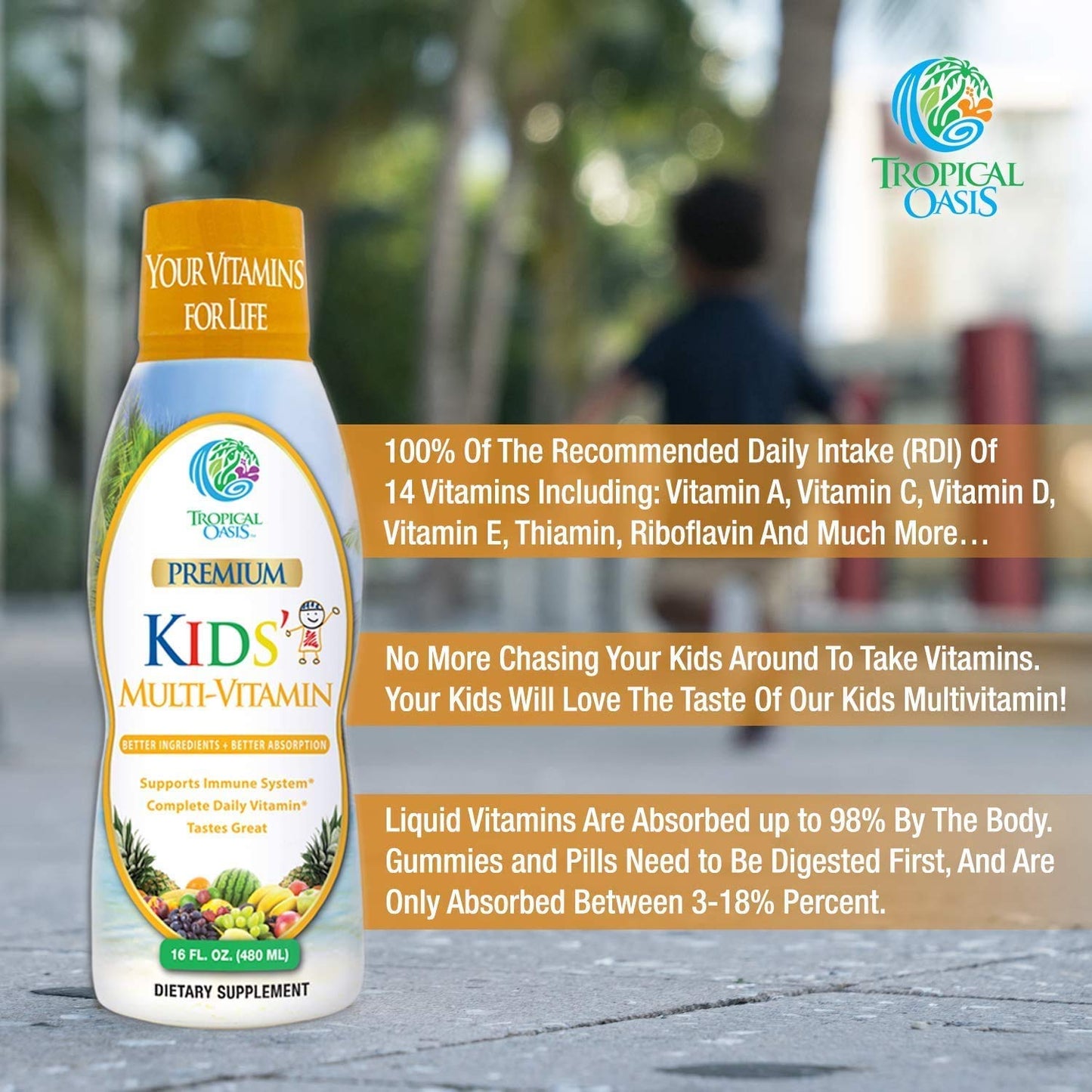 Fórmula de gran sabor para niños vitamínico