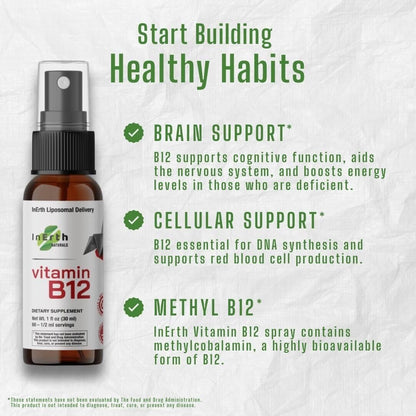 Fórmula limpia vitaminas B12 InErth sin gluten