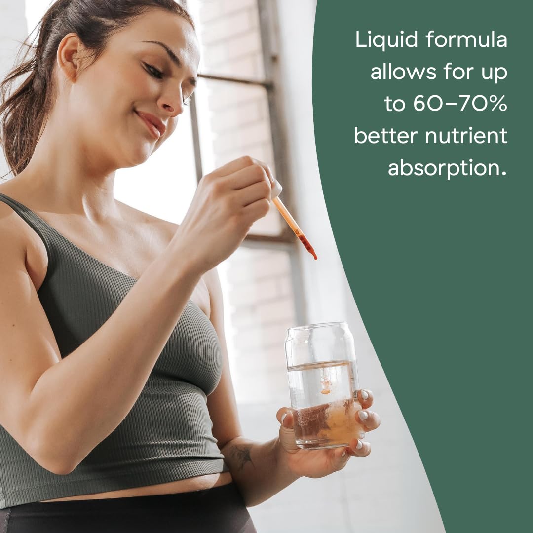 fórmula líquida multivitamínica para mejor absorción de nutrientes