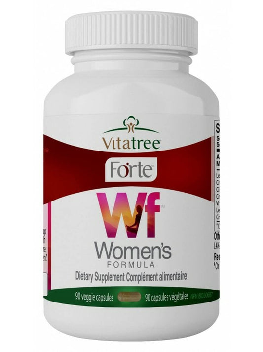 Fórmula para mujeres Vitatree en frasco blanco.