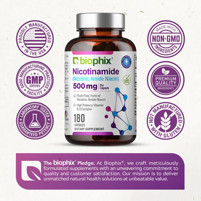 Fórmula nicotinamida biophix vitamina b3 sin efectos secundarios