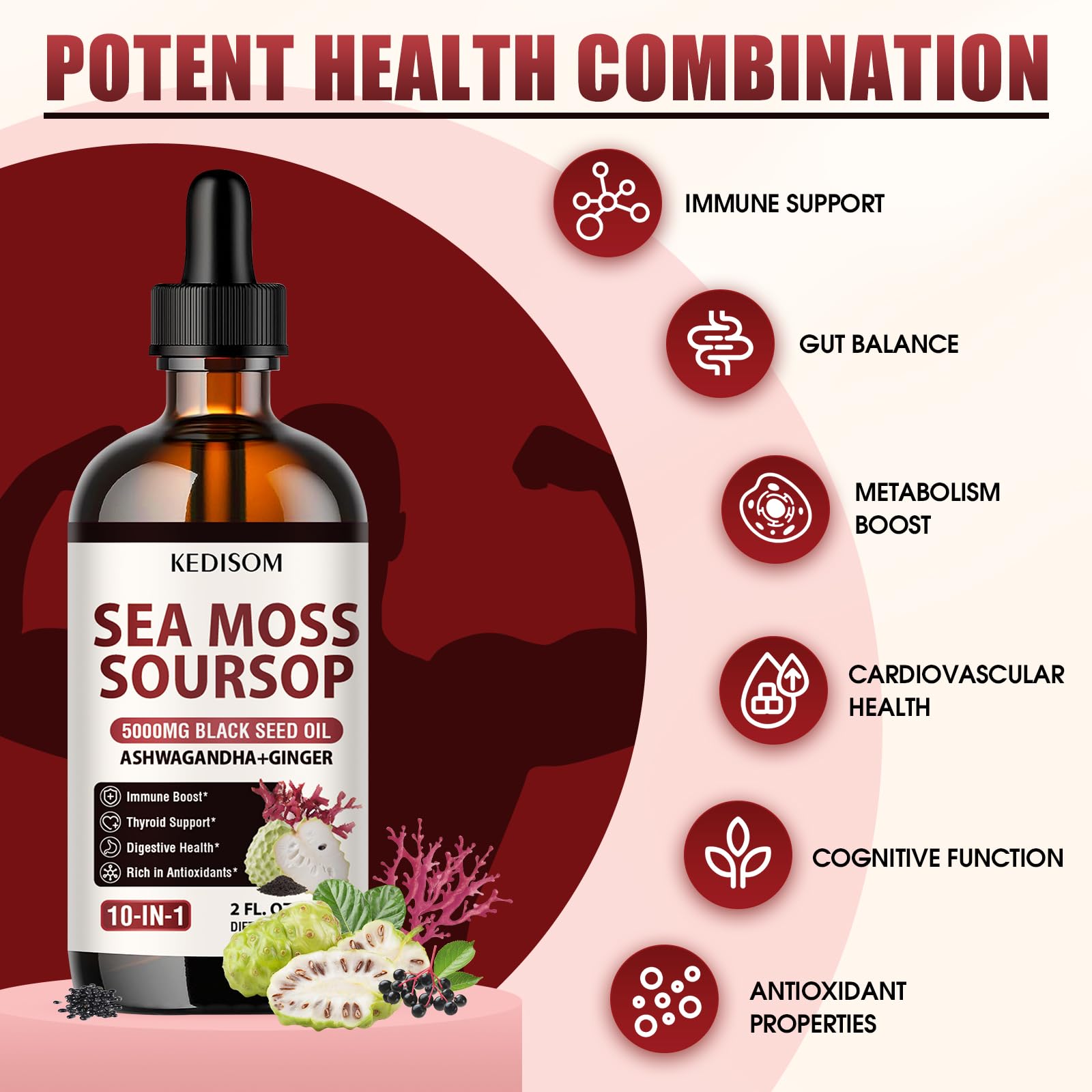 Fórmula para salud 10 en 1 KEDISOM Sea Moss