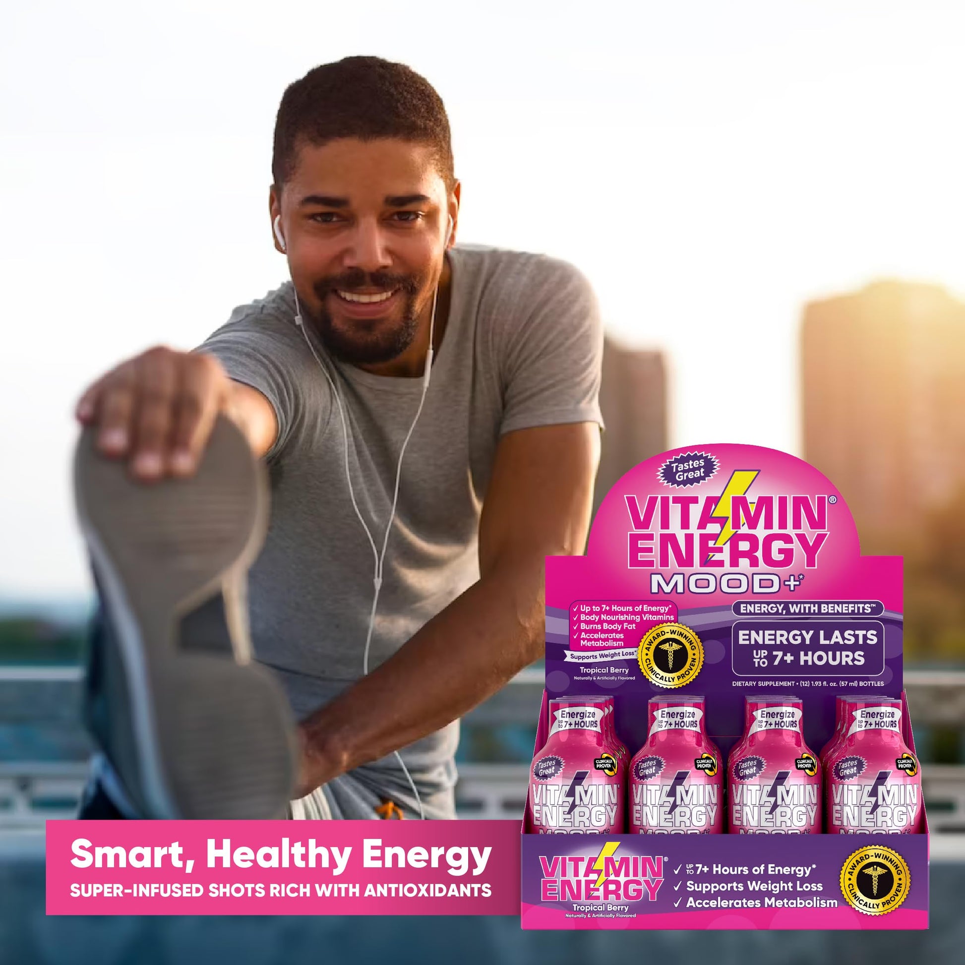 Fórmula sin azúcar de Vitamin Energy Mood en sabor tropical